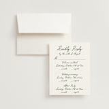 "Handwritten" - Multi-Event RSVP Cards in Moss by Cass Loh - RSVP with Envelope