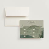"The Forest" - Multi-Event RSVP Cards in Jade by Elly - RSVP with Envelope