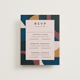 "Abstract Jewels" - Multi-Event RSVP Cards in Noir by Maria Alou - Front