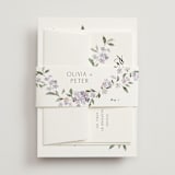 "Sweeping Vine" - Multi-Event RSVP Cards in Periwinkle by Itsy Belle Studio - Assembled with Belly Band