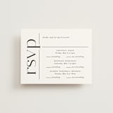 "Split Line" - Multi-Event RSVP Cards in Black Tie by Amy Payne - Front