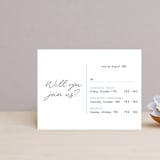 "Postale" - Multi-Event RSVP Cards in Ebony by Ann Gardner - Front