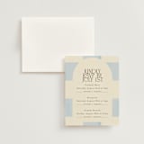 "Checker Wash" - Multi-Event RSVP Cards in Ivory by Baumbirdy - RSVP with Envelope