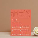 "Lines" - Multi-Event RSVP Cards in Melon by JeAnna Casper - Front