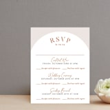 "Center Crest" - Multi-Event RSVP Cards in Sweet Potato by Alethea and Ruth - Front