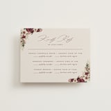"Dried Floral Wreath" - Multi-Event RSVP Cards in Cabernet by Erin Deegan - Front