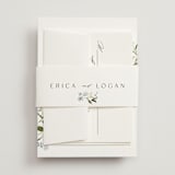 "Fleur" - Multi-Event RSVP Cards in Lily by Everett Paper Goods - Assembled with Belly Band