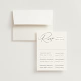 "Scripted Names" - Multi-Event RSVP Cards in Pearl by Hooray Creative - RSVP with Envelope