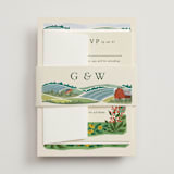 "Farm and Field" - Multi-Event RSVP Cards in Barn by Paper Sun Studio - Assembled with Belly Band