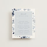 "Love Story" - Multi-Event RSVP Cards in Indigo by Leah Bisch - Front