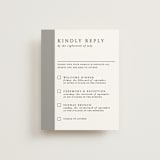 "Portrait" - Multi-Event RSVP Cards in Platinum by Heather Schertzer - Front