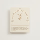 "Floral Type Arch" - Multi-Event RSVP Cards in Cream by Baumbirdy - Front