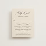 "Love Story" - Multi-Event RSVP Cards in Mocha by Jennifer Postorino - Front