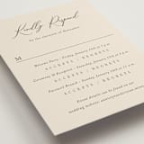"Love Story" - Multi-Event RSVP Cards in Mocha by Jennifer Postorino - Detail