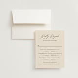 "Love Story" - Multi-Event RSVP Cards in Mocha by Jennifer Postorino - RSVP with Envelope