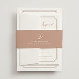 "Avery" - Multi-Event RSVP Cards in Dusty Pink by Jennifer Postorino - Assembled with Belly Band