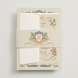 "Garden Heirloom" - Multi-Event RSVP Cards in Garden by Elly - Assembled with Belly Band