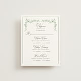 "Romantic Garden" - Multi-Event RSVP Cards in Mint by Melinda Denison - Front