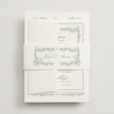 "Romantic Garden" - Multi-Event RSVP Cards in Mint by Melinda Denison - Assembled with Belly Band