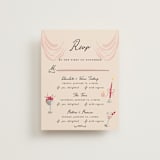 "Velvet Cherry" - Multi-Event RSVP Cards in Cherry by Sarah Rosenthal - Front