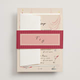 "Velvet Cherry" - Multi-Event RSVP Cards in Cherry by Sarah Rosenthal - Assembled with Belly Band