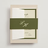 "hayden" - Multi-Event RSVP Cards in Blush by Ellen Schlegelmilch - Assembled with Belly Band