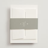 "Initial" - Multi-Event RSVP Cards in Pearl by Jennifer Postorino - Assembled with Belly Band