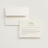 "Initial" - Multi-Event RSVP Cards in Pearl by Jennifer Postorino - RSVP with Envelope