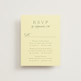 "Carlyle" - Multi-Event RSVP Cards in Chartreuse by Everett Paper Goods - Front