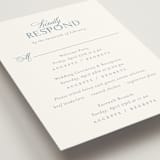 "Coastal Charm" - Multi-Event RSVP Cards in Dusty Blue by Jennifer Postorino - Detail