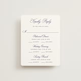 "Blooming Crest" - Multi-Event RSVP Cards in Plum by Cass Loh - Front