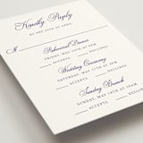 "Blooming Crest" - Multi-Event RSVP Cards in Plum by Cass Loh - Detail