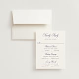 "Blooming Crest" - Multi-Event RSVP Cards in Plum by Cass Loh - RSVP with Envelope