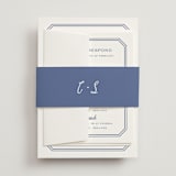 "Deluxe" - Multi-Event RSVP Cards in Blueberry by Carolyn MacLaren - Assembled with Belly Band