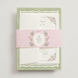 "Folk Garden" - Multi-Event RSVP Cards in Garden by Creo Study - Assembled with Belly Band
