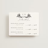 "Countryside Villa" - Multi-Event RSVP Cards in Noir by Shiny Penny Studio - Front