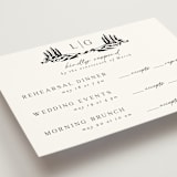 "Countryside Villa" - Multi-Event RSVP Cards in Noir by Shiny Penny Studio - Detail