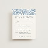 "Coastal Toile" - Multi-Event RSVP Cards in Sea by Jenna Holcomb - Front