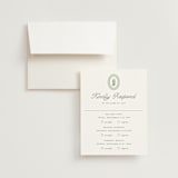 "Court" - Multi-Event RSVP Cards in Leaf by Kate Ahn - RSVP with Envelope