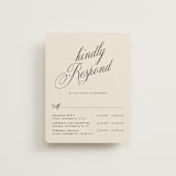 "Modern Romance" - Multi-Event RSVP Cards in Almond by Eric Clegg - Front
