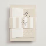 "Modern Romance" - Multi-Event RSVP Cards in Almond by Eric Clegg - Assembled with Belly Band