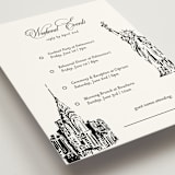 "New York Skyline" - Multi-Event RSVP Cards in Noir by Melinda Denison - Detail
