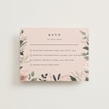"Ivory Ring" - Multi-Event RSVP Cards in Blush by Susan Moyal - Front