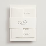 "Contemporary" - Multi-Event RSVP Cards in Cotton by Vanessa Doyle - Assembled with Belly Band