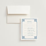 "watercolor tile" - Multi-Event RSVP Cards in Navy by Anastasia Makarova - RSVP with Envelope