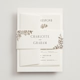 "Daphne" - Multi-Event RSVP Cards in Sepia by Itsy Belle Studio - Assembled with Belly Band