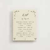 "Roses" - Multi-Event RSVP Cards in Vanilla by Ani Somi - Front