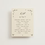 "Roses" - Multi-Event RSVP Cards in Vanilla by Ani Somi - Front