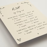 "Roses" - Multi-Event RSVP Cards in Vanilla by Ani Somi - Detail