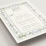 "Vintage Sketched" - Multi-Event RSVP Cards in Wisteria by Jenna Holcomb - Detail